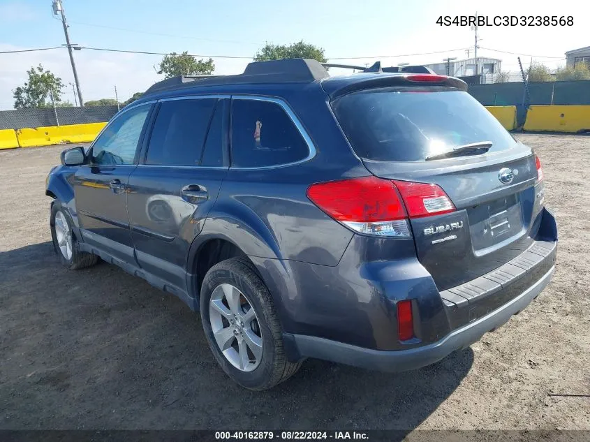 2013 Subaru Outback 2.5I Limited VIN: 4S4BRBLC3D3238568 Lot: 40162879