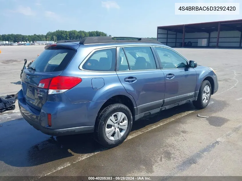 2013 Subaru Outback 2.5I VIN: 4S4BRBAC6D3292420 Lot: 40205383