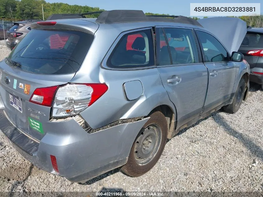 4S4BRBAC8D3283881 2013 Subaru Outback 2.5I