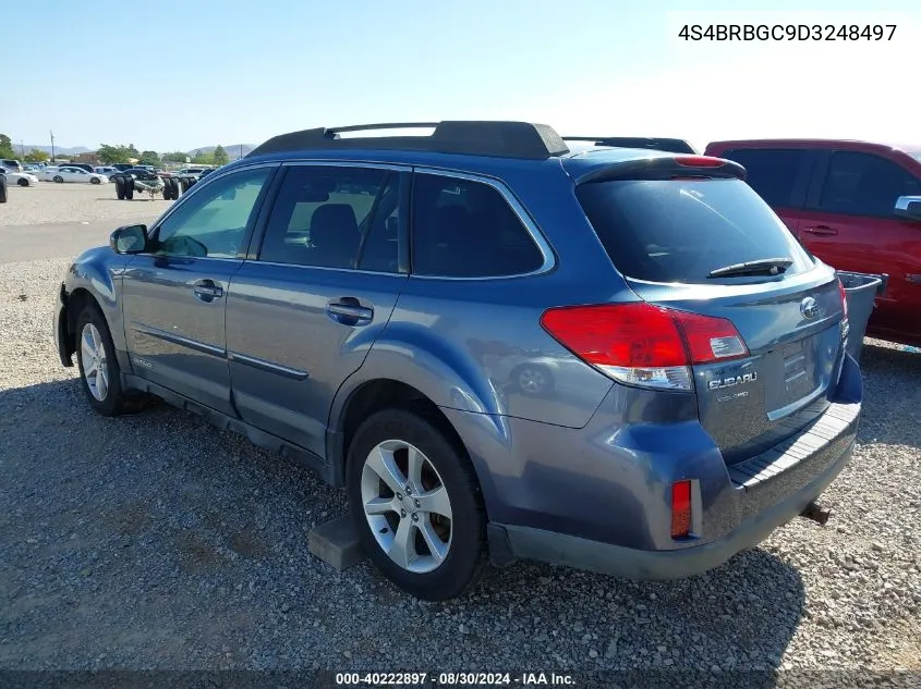 2013 Subaru Outback 2.5I Premium VIN: 4S4BRBGC9D3248497 Lot: 40222897