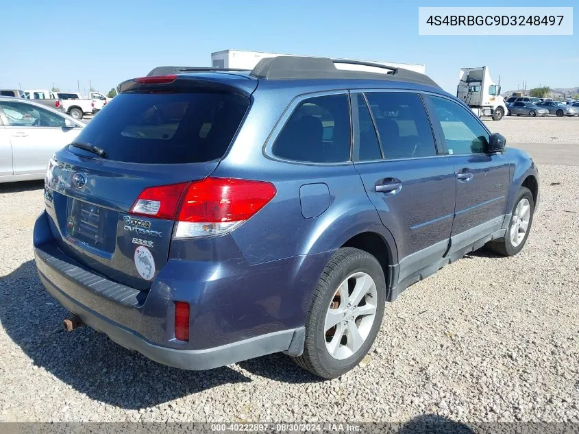 2013 Subaru Outback 2.5I Premium VIN: 4S4BRBGC9D3248497 Lot: 40222897