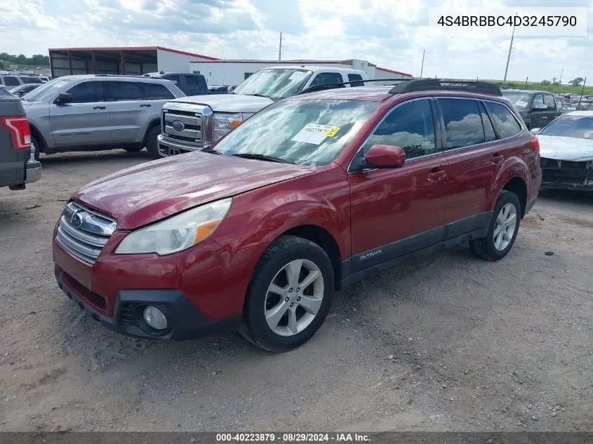 2013 Subaru Outback 2.5I Premium VIN: 4S4BRBBC4D3245790 Lot: 40223879