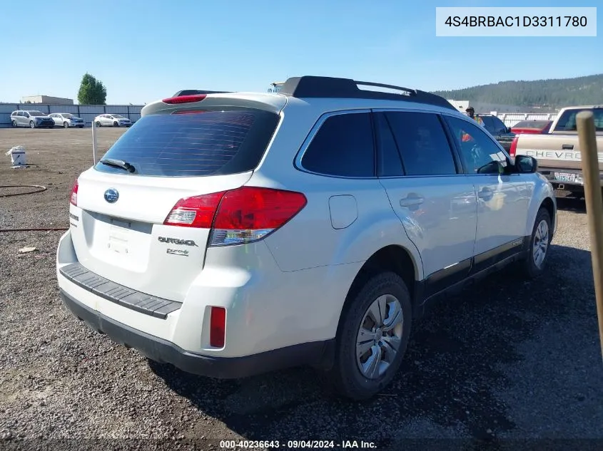 4S4BRBAC1D3311780 2013 Subaru Outback 2.5I