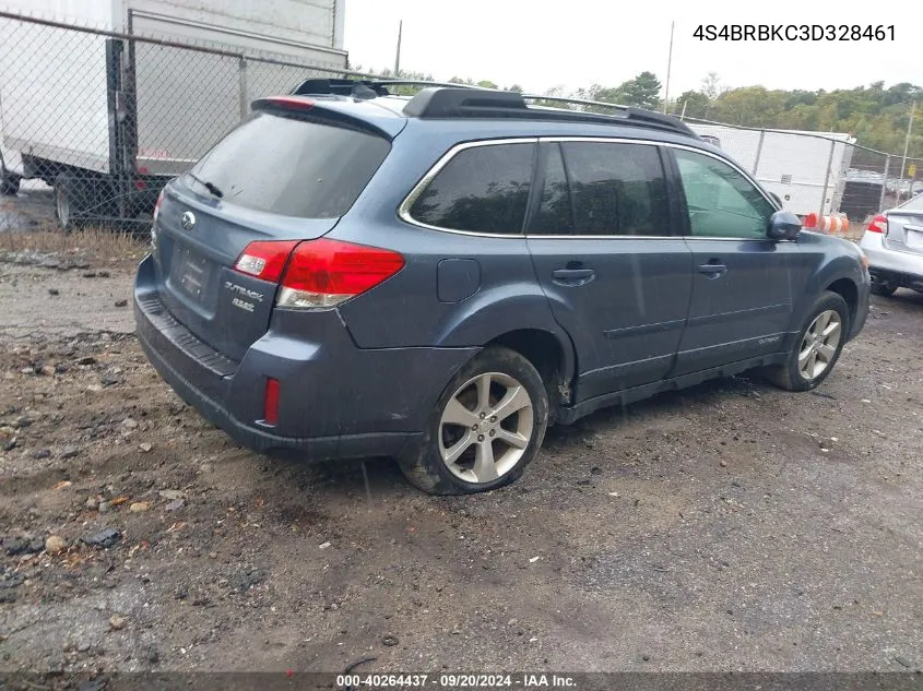 2013 Subaru Outback 2.5I Limited VIN: 4S4BRBKC3D328461 Lot: 40264437