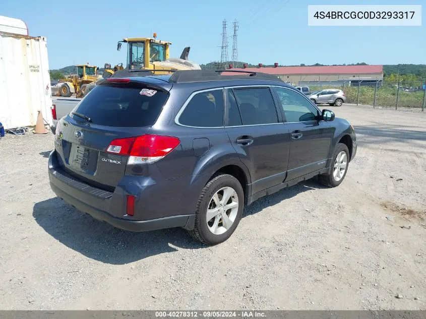 2013 Subaru Outback 2.5I Premium VIN: 4S4BRCGC0D3293317 Lot: 40278312