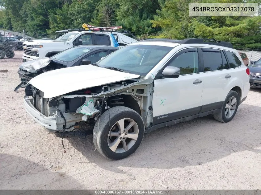 2013 Subaru Outback 2.5I Limited VIN: 4S4BRCSCXD3317078 Lot: 40306767