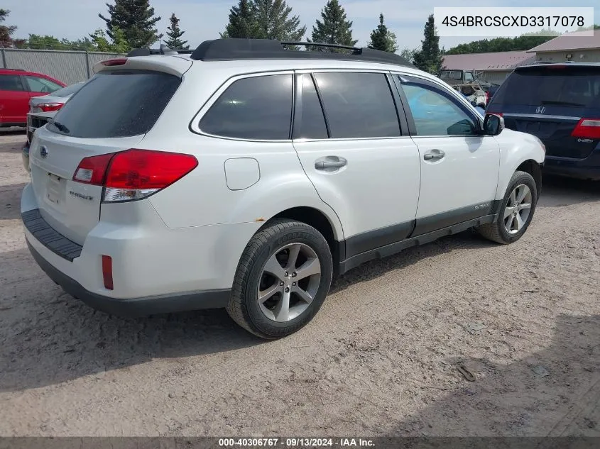 2013 Subaru Outback 2.5I Limited VIN: 4S4BRCSCXD3317078 Lot: 40306767