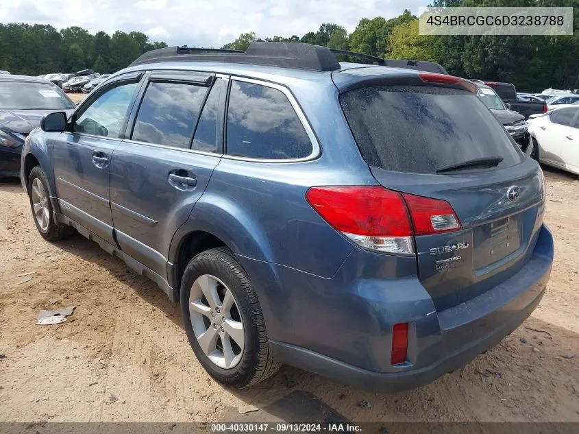 2013 Subaru Outback 2.5I Premium VIN: 4S4BRCGC6D3238788 Lot: 40330147