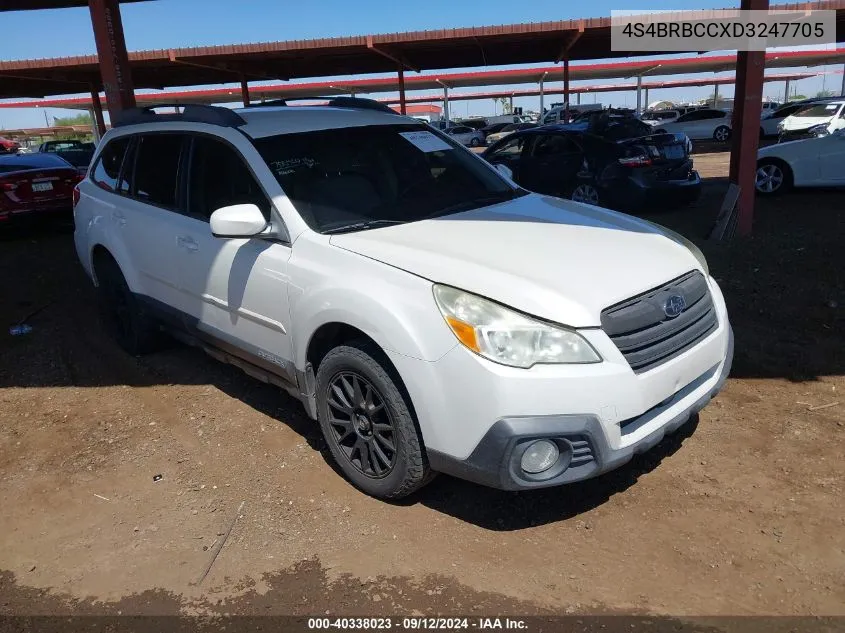 2013 Subaru Outback 2.5I Premium VIN: 4S4BRBCCXD3247705 Lot: 40338023