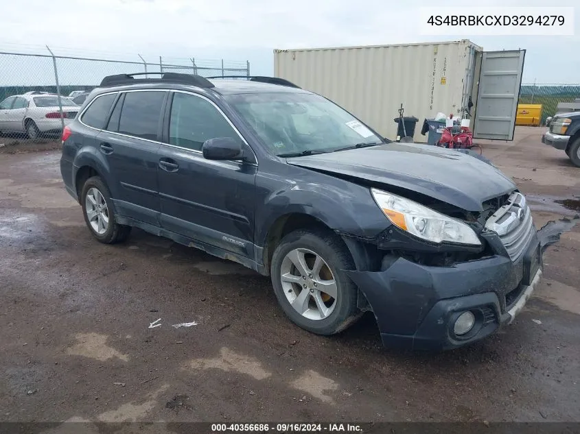 2013 Subaru Outback 2.5I Limited VIN: 4S4BRBKCXD3294279 Lot: 40356686