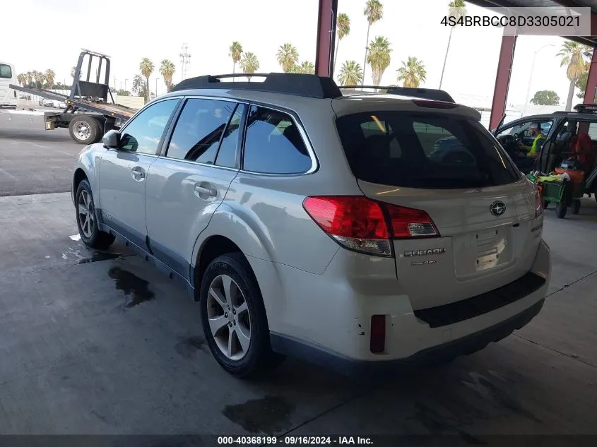 2013 Subaru Outback 2.5I Premium VIN: 4S4BRBCC8D3305021 Lot: 40368199