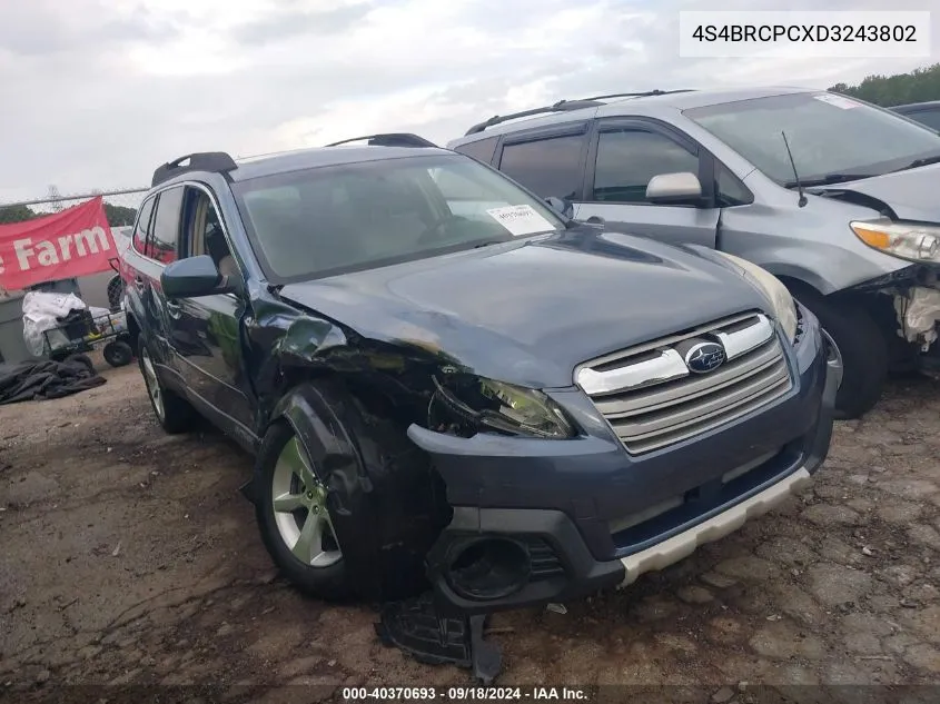 2013 Subaru Outback 2.5I Limited VIN: 4S4BRCPCXD3243802 Lot: 40370693