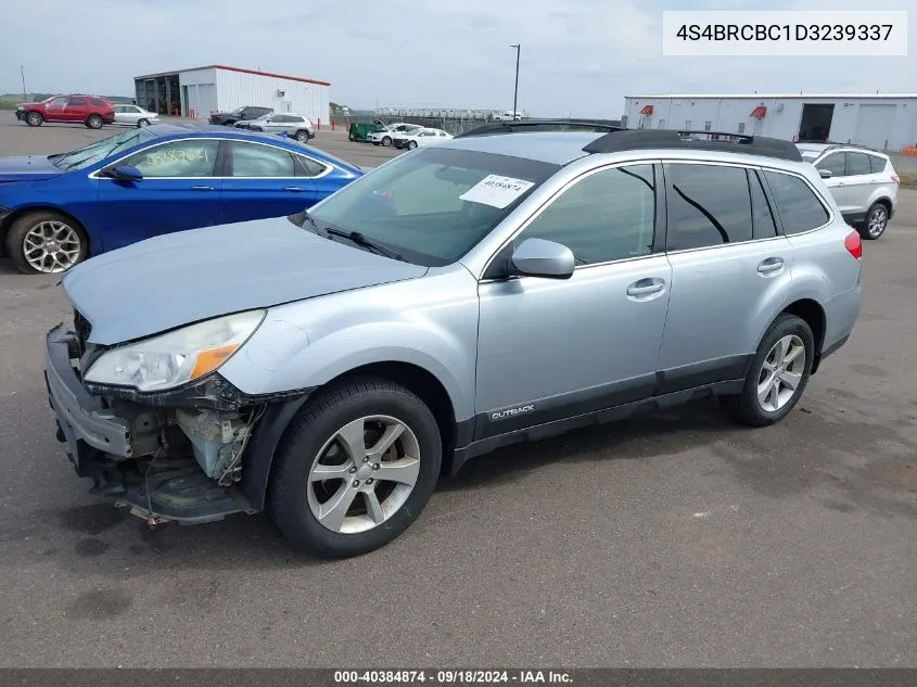 2013 Subaru Outback 2.5I Premium VIN: 4S4BRCBC1D3239337 Lot: 40384874