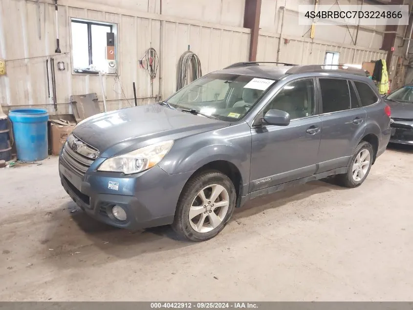 2013 Subaru Outback 2.5I Premium VIN: 4S4BRBCC7D3224866 Lot: 40422912