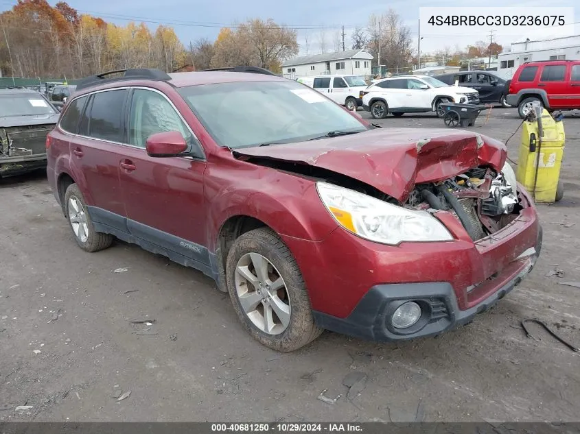 2013 Subaru Outback 2.5I Premium VIN: 4S4BRBCC3D3236075 Lot: 40681250