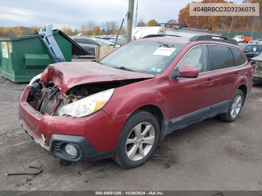 2013 Subaru Outback 2.5I Premium VIN: 4S4BRBCC3D3236075 Lot: 40681250