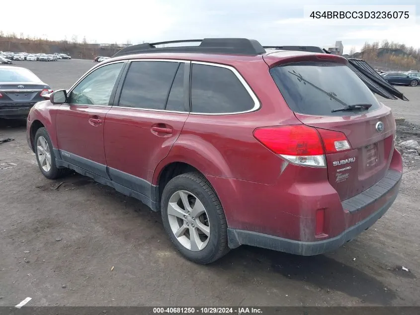 2013 Subaru Outback 2.5I Premium VIN: 4S4BRBCC3D3236075 Lot: 40681250