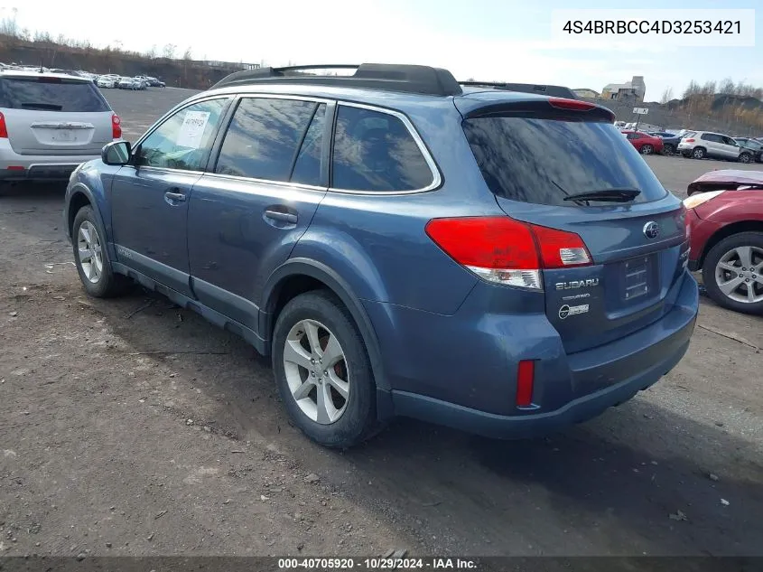 2013 Subaru Outback 2.5I Premium VIN: 4S4BRBCC4D3253421 Lot: 40705920