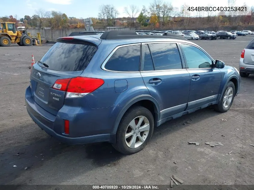 2013 Subaru Outback 2.5I Premium VIN: 4S4BRBCC4D3253421 Lot: 40705920