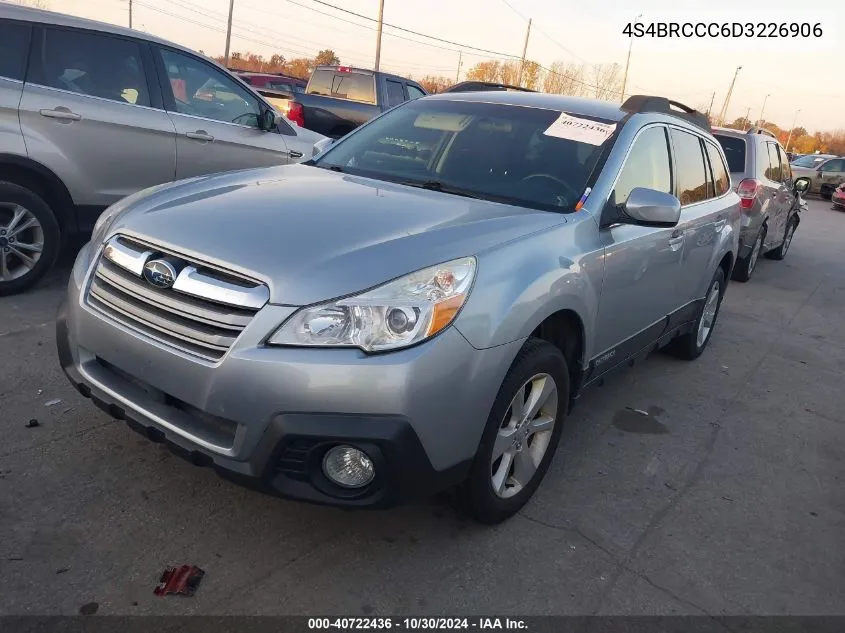 2013 Subaru Outback 2.5I Premium VIN: 4S4BRCCC6D3226906 Lot: 40722436