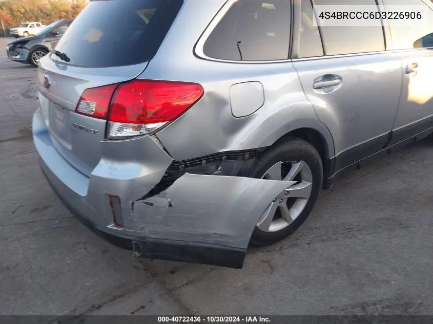 2013 Subaru Outback 2.5I Premium VIN: 4S4BRCCC6D3226906 Lot: 40722436