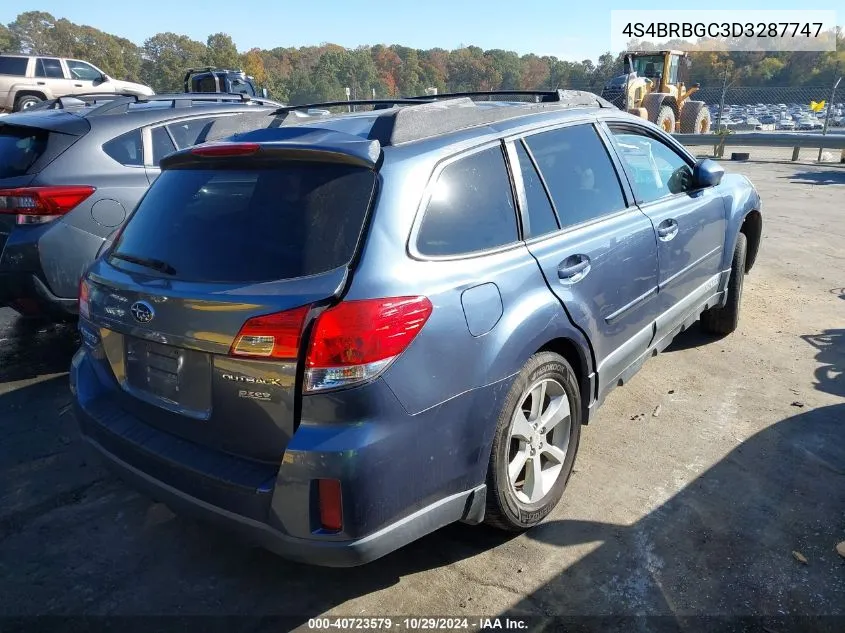 2013 Subaru Outback 2.5I Premium VIN: 4S4BRBGC3D3287747 Lot: 40723579