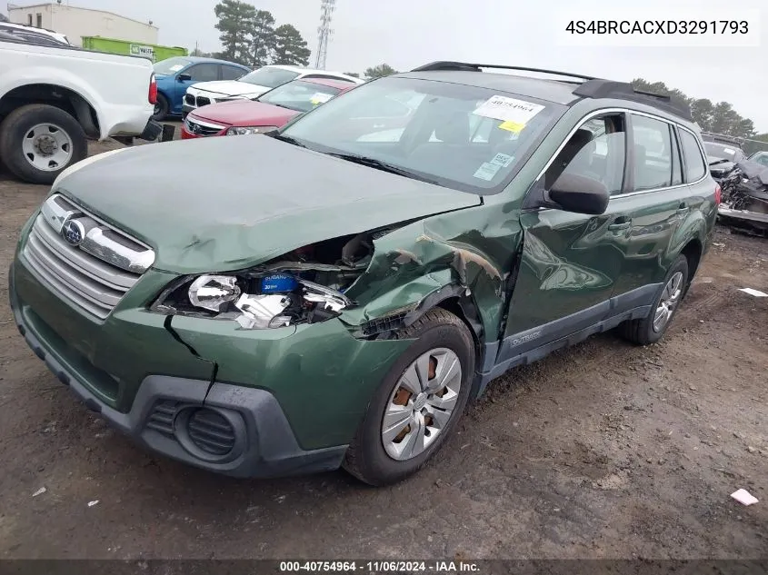 2013 Subaru Outback 2.5I VIN: 4S4BRCACXD3291793 Lot: 40754964