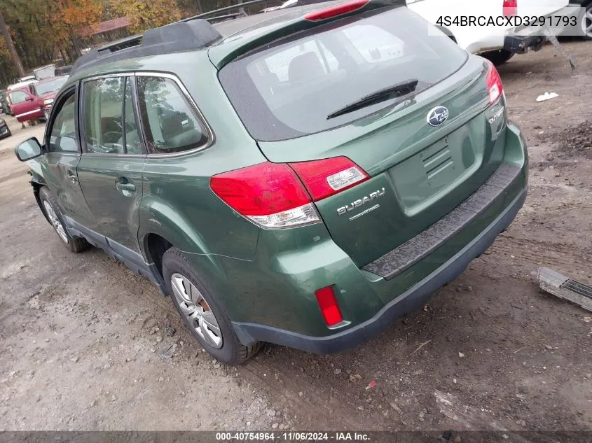 2013 Subaru Outback 2.5I VIN: 4S4BRCACXD3291793 Lot: 40754964