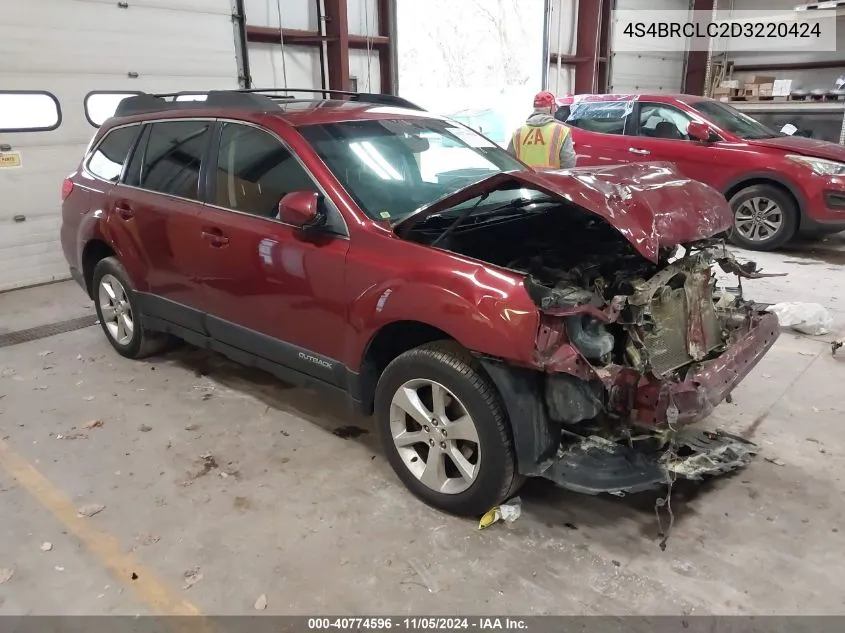 2013 Subaru Outback 2.5I Limited VIN: 4S4BRCLC2D3220424 Lot: 40774596