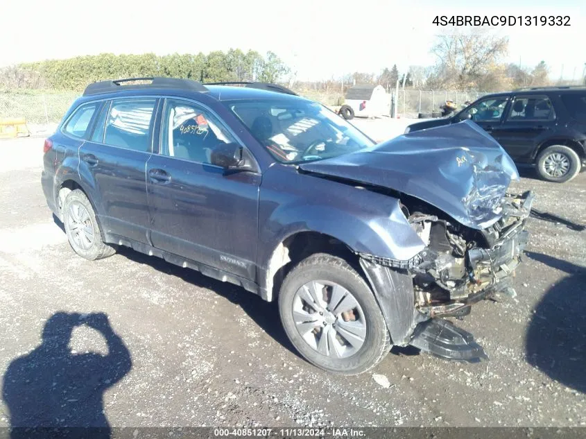 2013 Subaru Outback 2.5I VIN: 4S4BRBAC9D1319332 Lot: 40851207