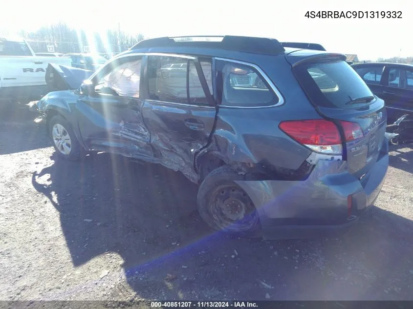 2013 Subaru Outback 2.5I VIN: 4S4BRBAC9D1319332 Lot: 40851207