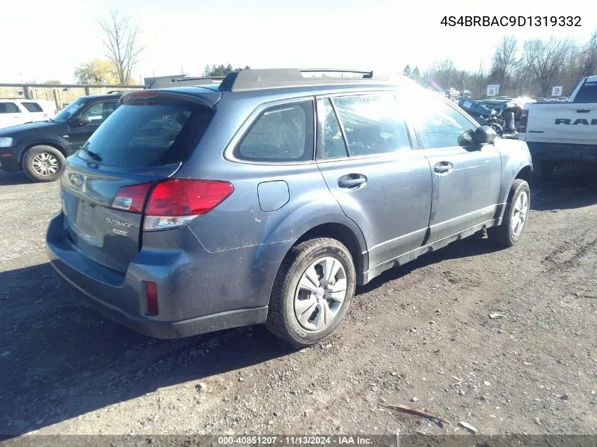 2013 Subaru Outback 2.5I VIN: 4S4BRBAC9D1319332 Lot: 40851207