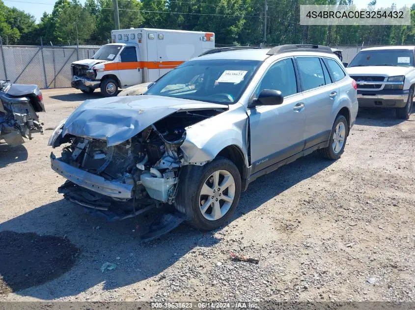 2014 Subaru Outback 2.5I VIN: 4S4BRCAC0E3254432 Lot: 39638623