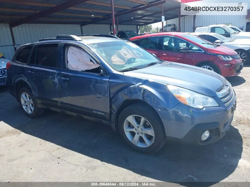 2014 Subaru Outback 2.5I Premium VIN: 4S4BRCDCXE3270357 Lot: 39646844