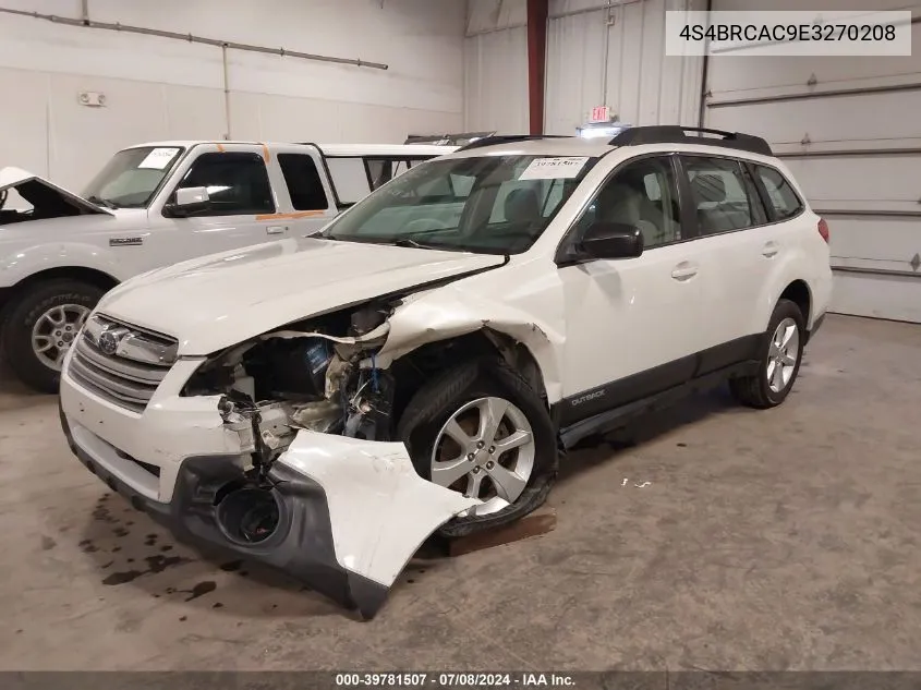 2014 Subaru Outback 2.5I VIN: 4S4BRCAC9E3270208 Lot: 39781507