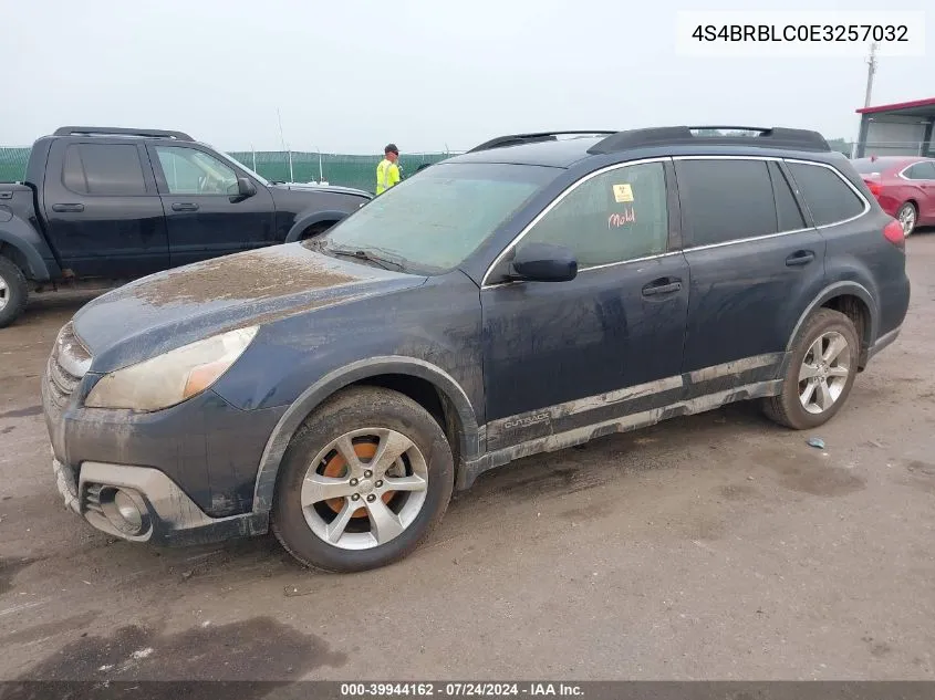 2014 Subaru Outback 2.5I Limited VIN: 4S4BRBLC0E3257032 Lot: 39944162