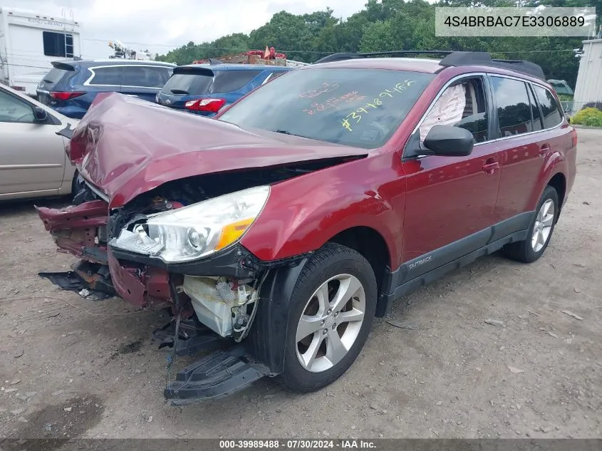 2014 Subaru Outback 2.5I VIN: 4S4BRBAC7E3306889 Lot: 39989488