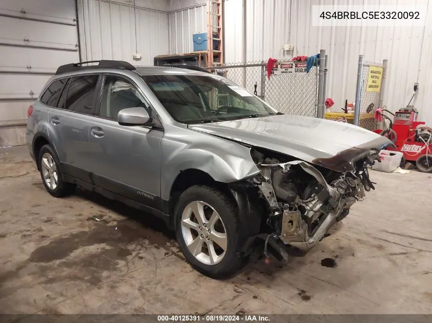 2014 Subaru Outback 2.5I Limited VIN: 4S4BRBLC5E3320092 Lot: 40125391