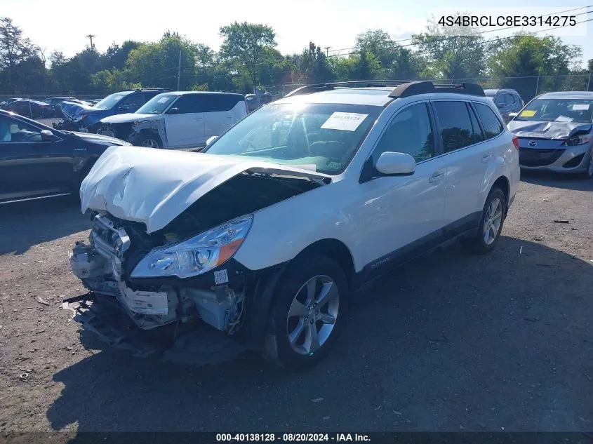 4S4BRCLC8E3314275 2014 Subaru Outback 2.5I Limited