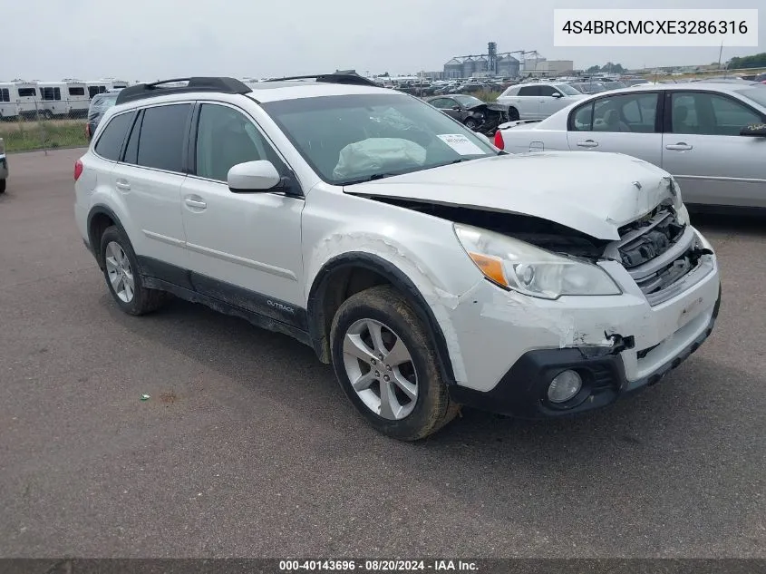 2014 Subaru Outback 2.5I Limited VIN: 4S4BRCMCXE3286316 Lot: 40143696