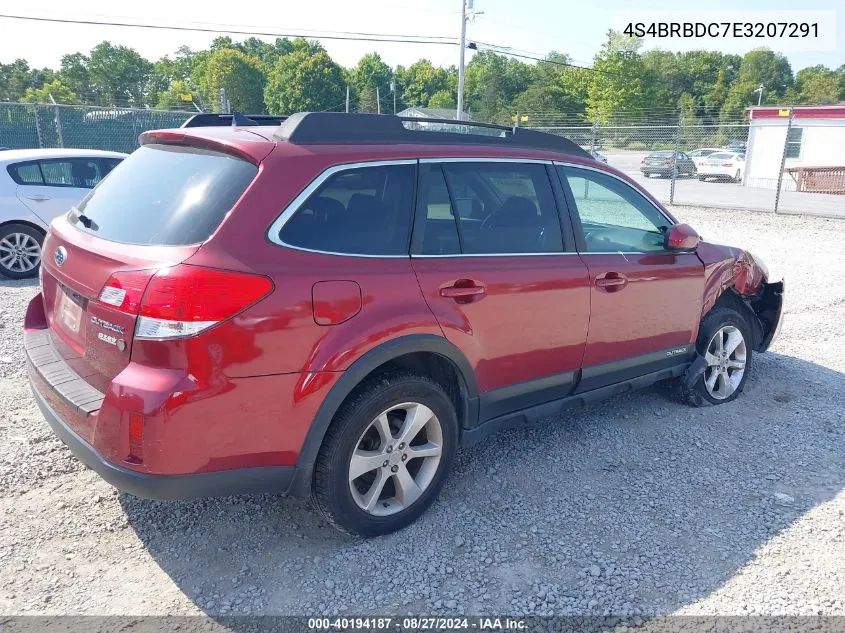 2014 Subaru Outback 2.5I Premium VIN: 4S4BRBDC7E3207291 Lot: 40194187