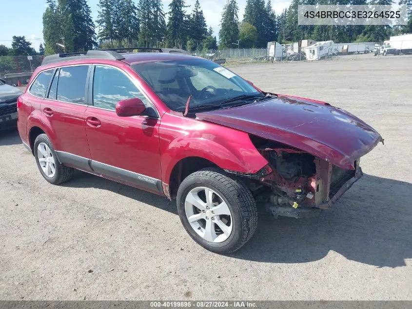 2014 Subaru Outback 2.5I Premium VIN: 4S4BRBCC3E3264525 Lot: 40199895