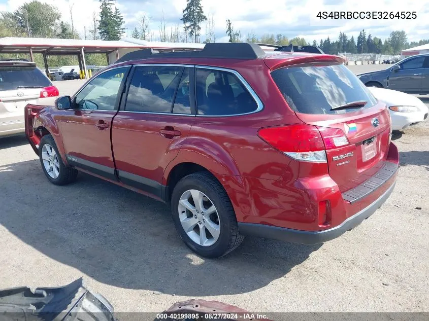 2014 Subaru Outback 2.5I Premium VIN: 4S4BRBCC3E3264525 Lot: 40199895