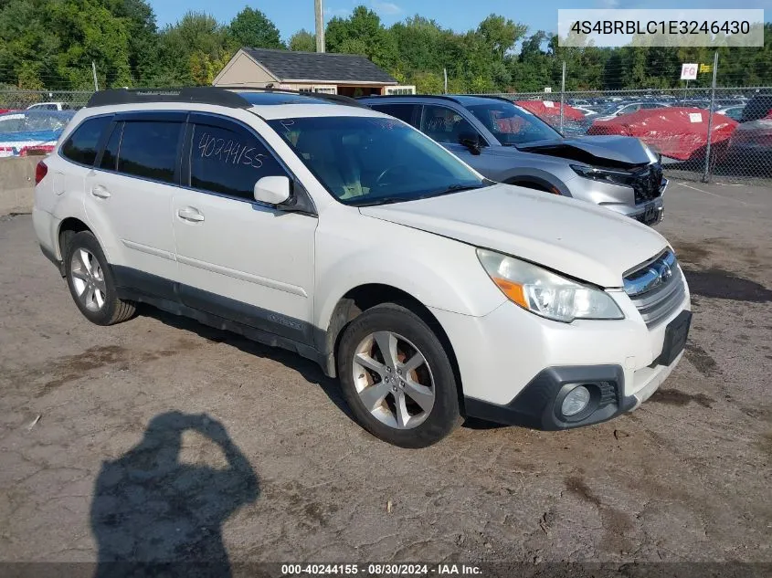 2014 Subaru Outback 2.5I Limited VIN: 4S4BRBLC1E3246430 Lot: 40244155