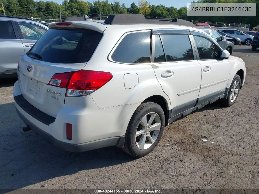 2014 Subaru Outback 2.5I Limited VIN: 4S4BRBLC1E3246430 Lot: 40244155