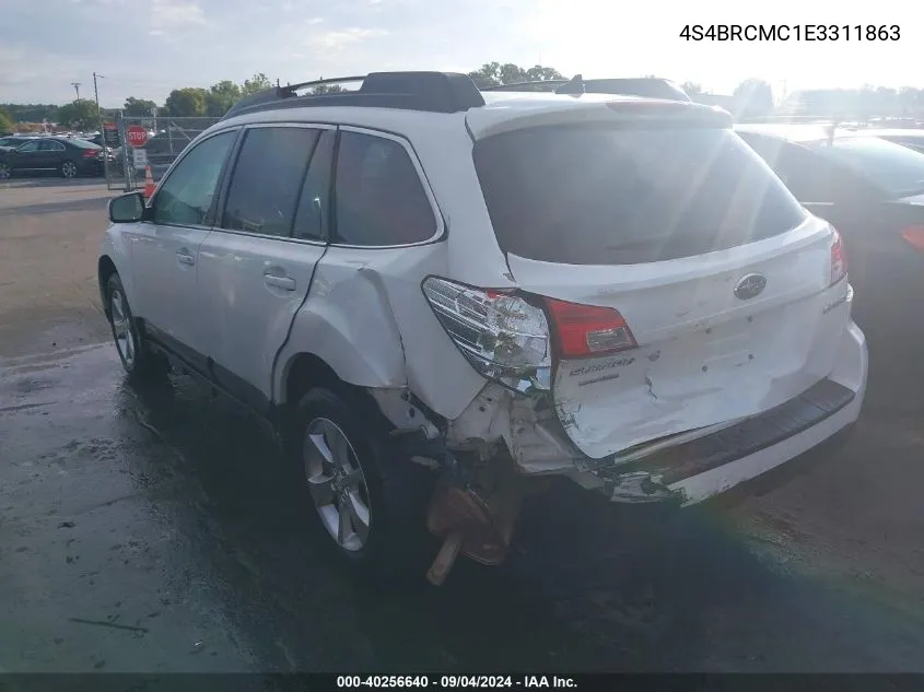 2014 Subaru Outback 2.5I Limited VIN: 4S4BRCMC1E3311863 Lot: 40256640