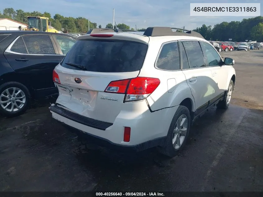 2014 Subaru Outback 2.5I Limited VIN: 4S4BRCMC1E3311863 Lot: 40256640