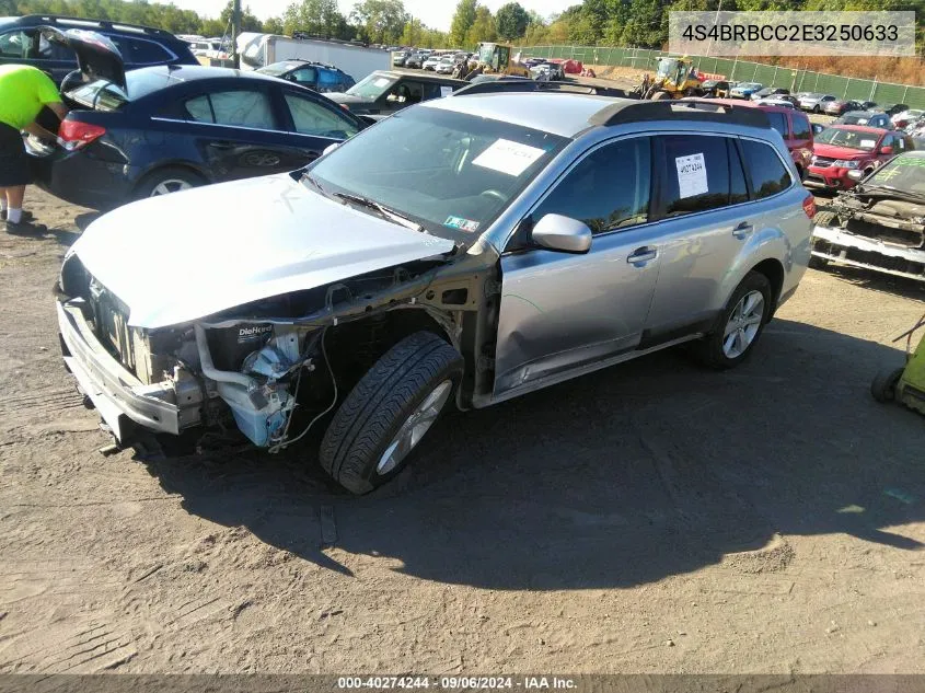 2014 Subaru Outback 2.5I Premium VIN: 4S4BRBCC2E3250633 Lot: 40274244