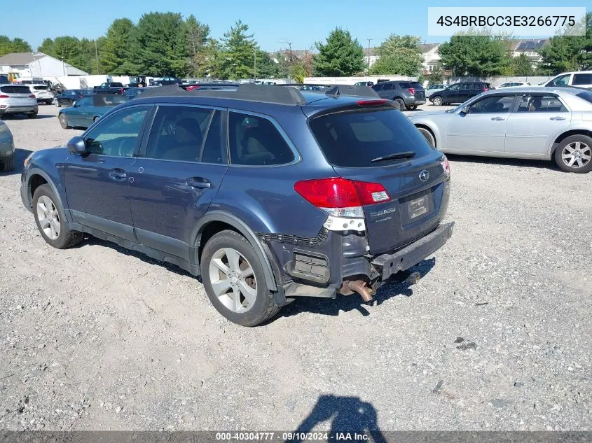 2014 Subaru Outback 2.5I Premium VIN: 4S4BRBCC3E3266775 Lot: 40304777