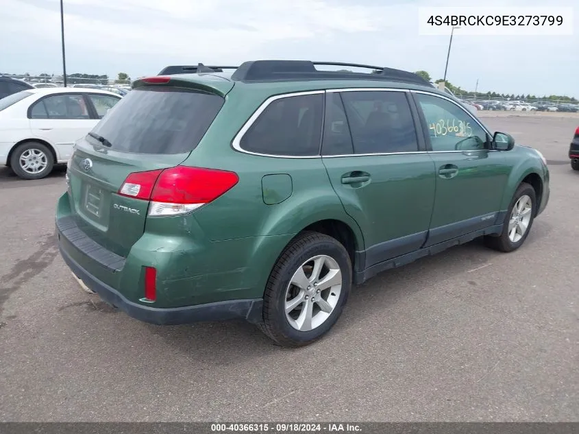 4S4BRCKC9E3273799 2014 Subaru Outback 2.5I Limited